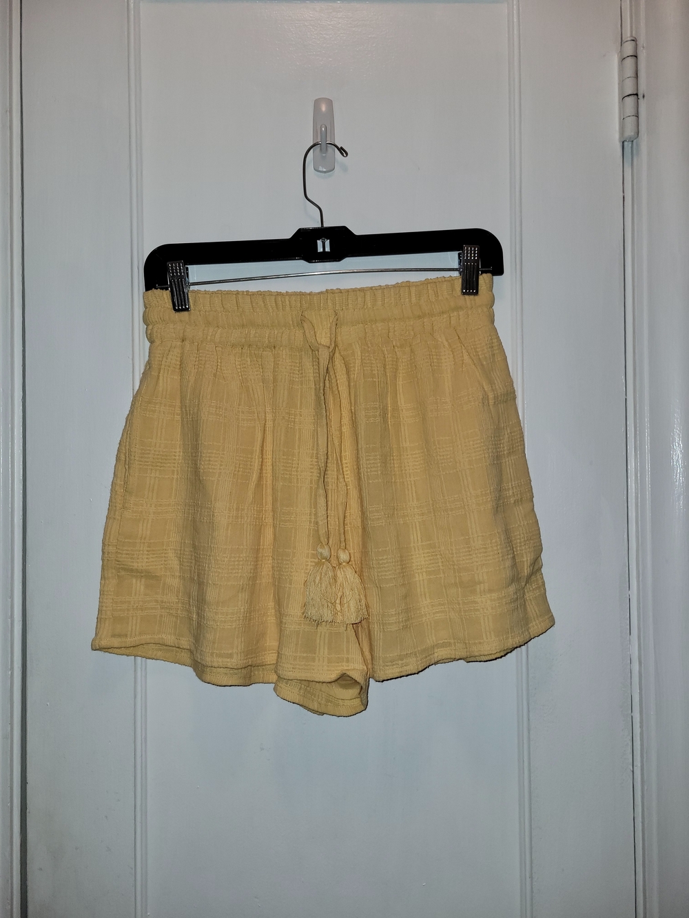 L*space Yellow High-Waist Drawstring Shorts NWT 100% Cotton - Picture 2 of 6